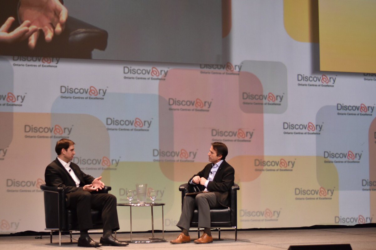 OCInnovation's tweet photo. . @TeslaMotors CTO JB Straubel in conversation with @StackhouseJohn #OCEdiscovery @Tesla_Canada https://t.co/KWTQRwNHs3