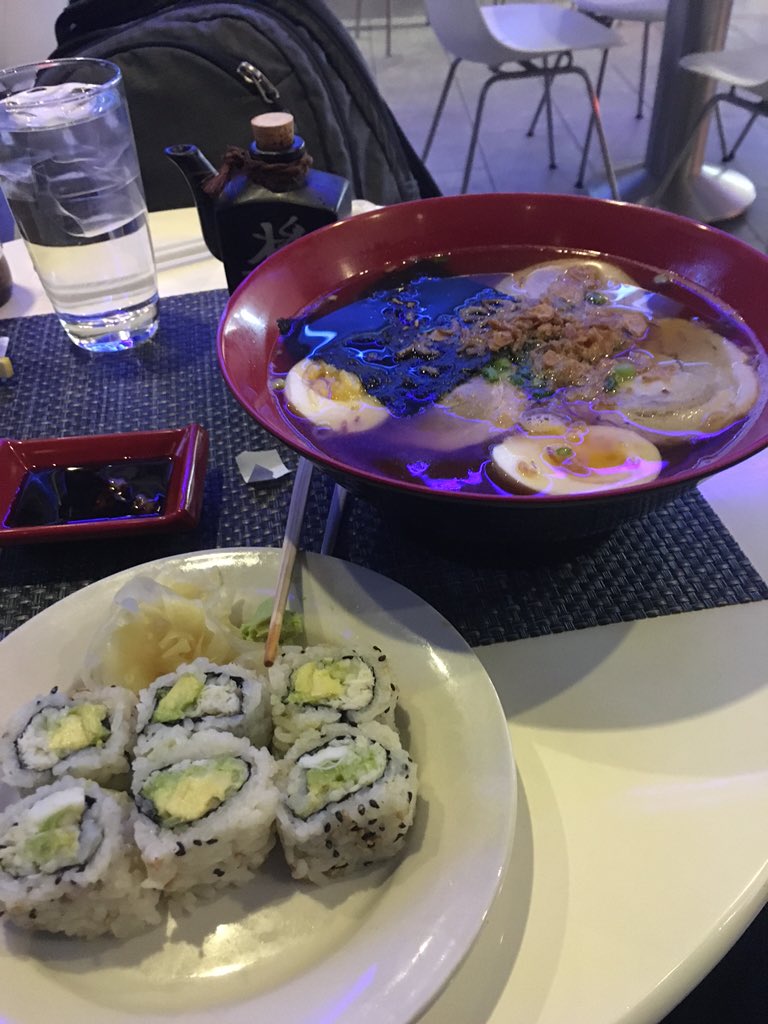 jpcacho's tweet photo. Airport food hopping! #deepbluesushi ramen and sushi. #JFK to #SanDiego #travel https://t.co/YLLtNecyv3