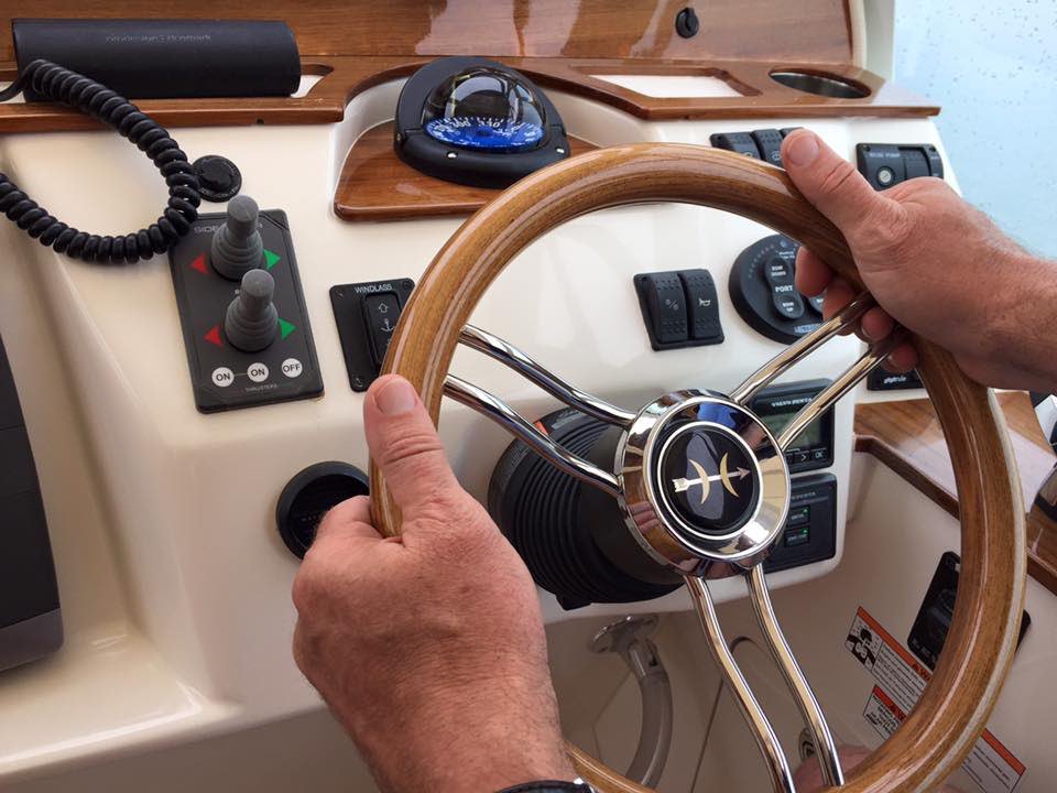 Huntyachts's tweet photo. #HelmHappy Is helm hogging a crime? #whocouldblameyou #guilty #huntyachts #boating #yachting #boatlife #monday https://t.co/QMcszzGVrx