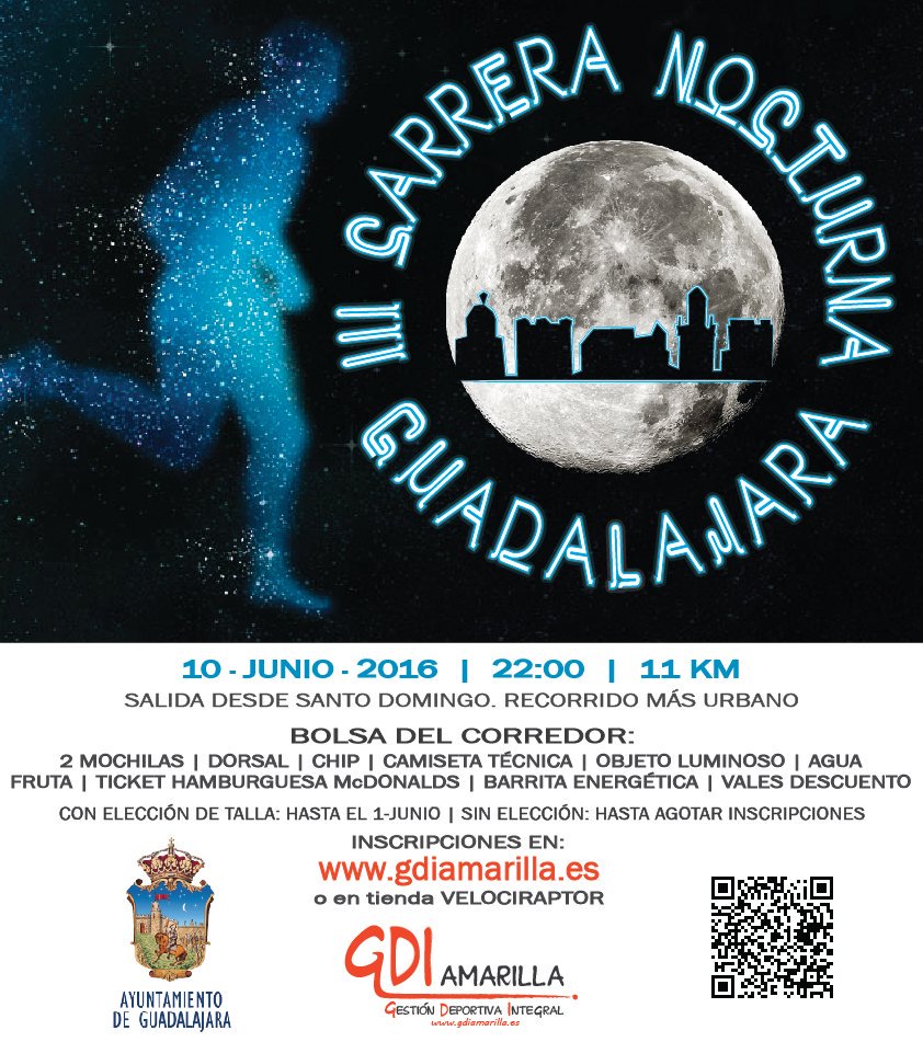 GDIAmarilla's tweet photo. Abierto Plazo Inscripción III Carrera nocturna. 
Inscripciones en https://t.co/0P5xPh7F5R o en @velociraptormp https://t.co/qPfVR8xtnS