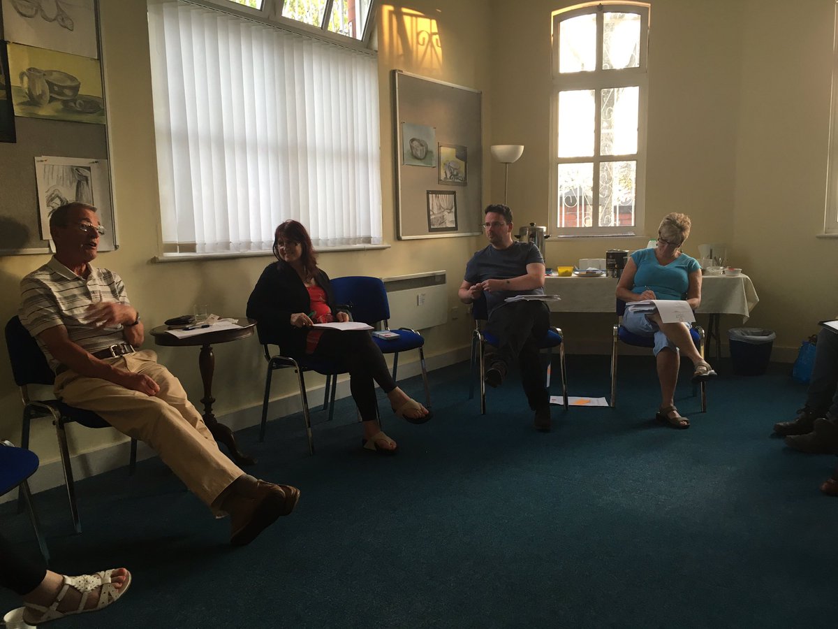 Andrew Paton chairing our monthly meeting.  We need more volunteers to help make Heaton Norris better! Come along!