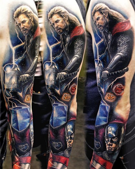 Avengers Marvel Sleeve tattoo Temporary Waterproof Tattoo For Men and Women   Amazonin Beauty
