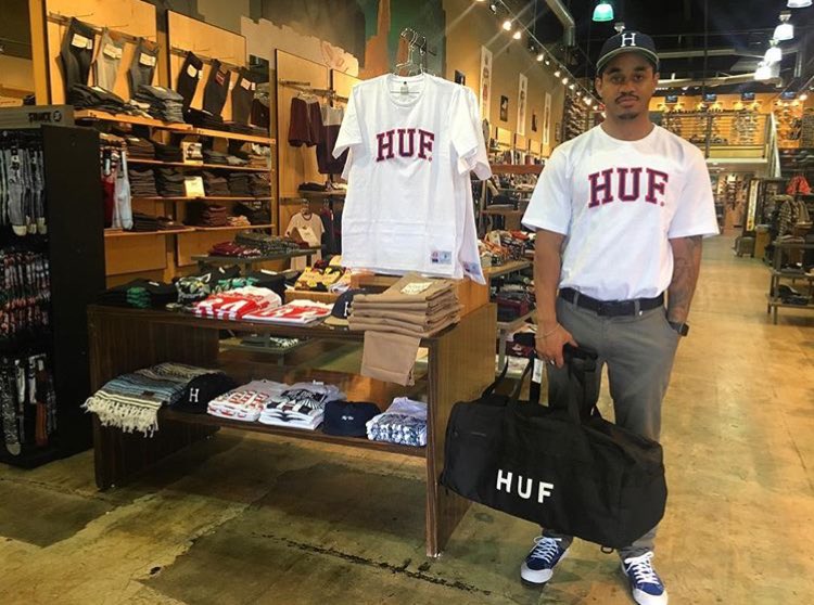 ActiveBurb's tweet photo. @hufworldwide front and center with new gear looking hard as always. #ShopBuilt https://t.co/BPROYdHLJO