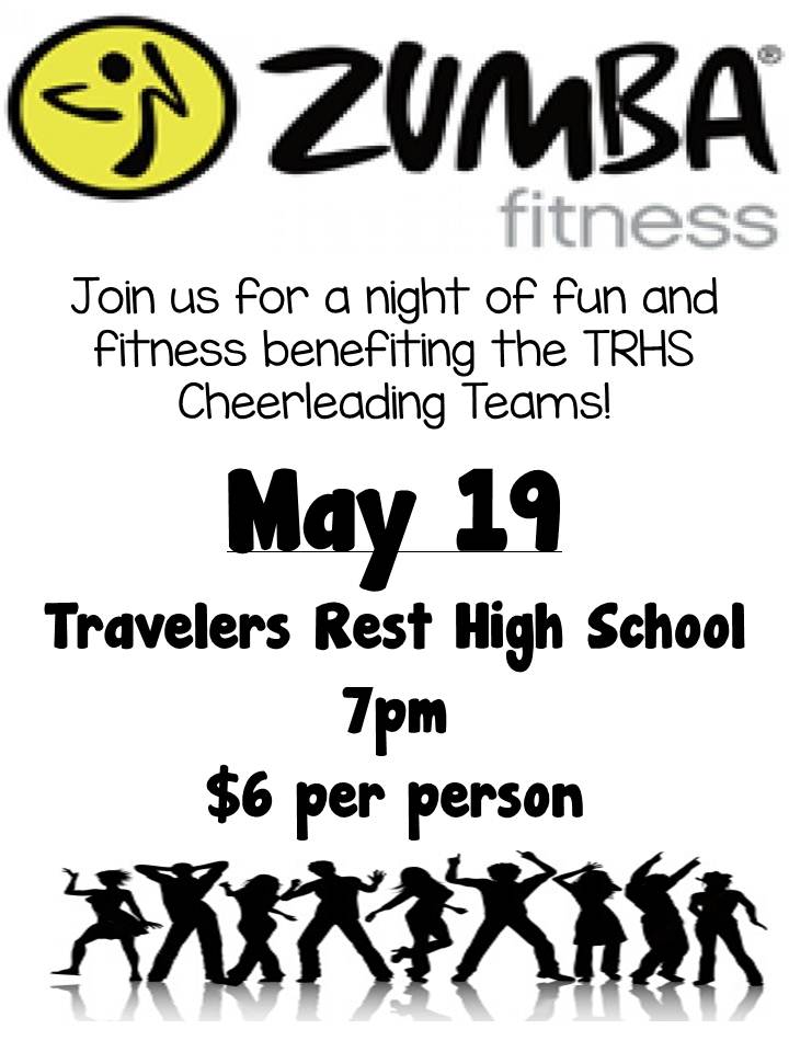 TRHS_Cheer's tweet photo. Come join us next Thursday, May 19th for our Zumba Fitness Fundraiser.  It is open to anyone &amp; only $6.  @devildogsn https://t.co/K4UOSkH20c