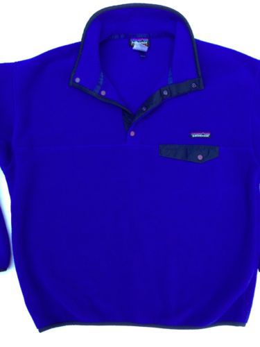 FratDeals's tweet photo. Vtg PATAGONIA USA Synchilla SNAP-T Blue Fleece MOUNTAINEERING LOGO Jacket MEN L https://t.co/dzVp3JJEBq https://t.co/gIWJpVlUUu