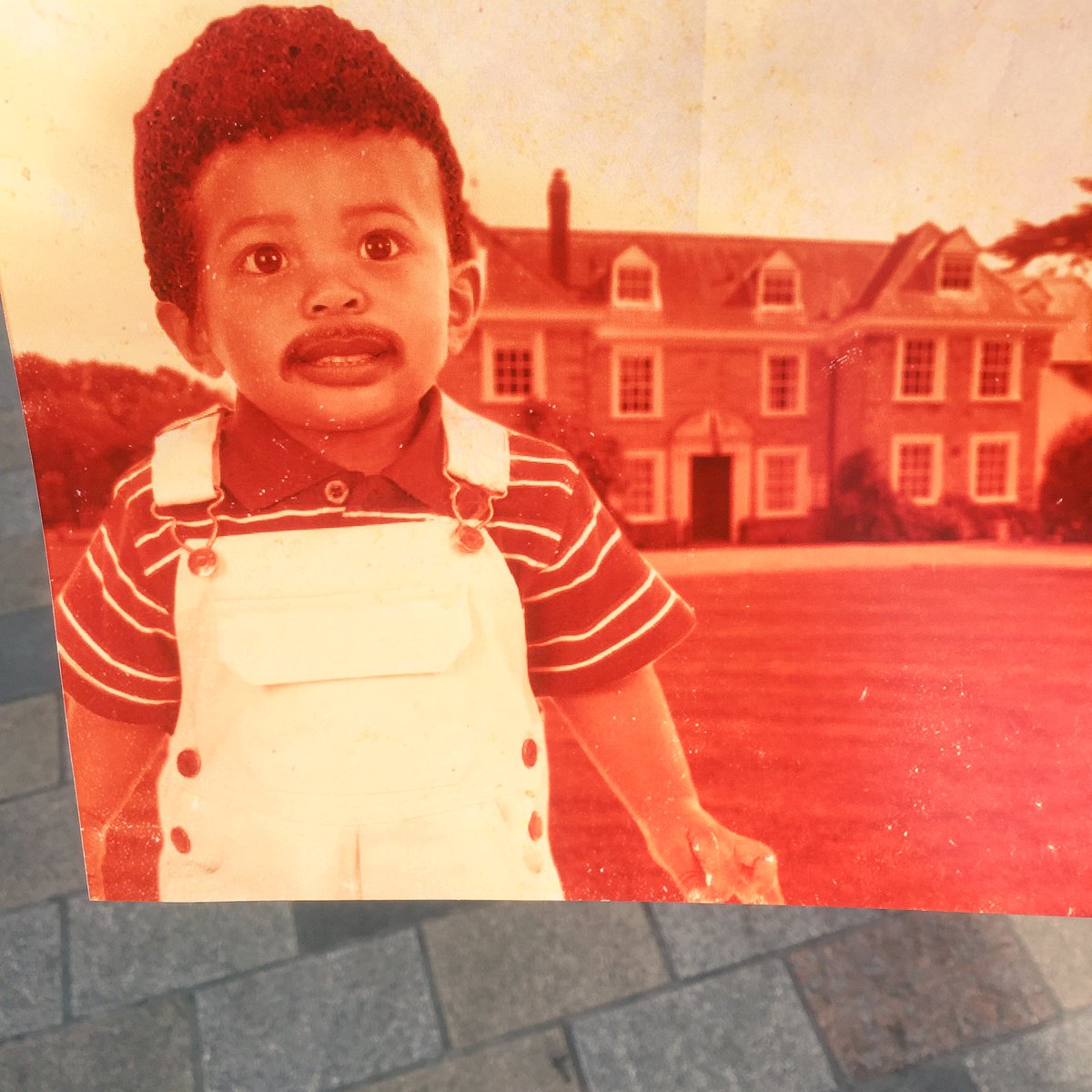 chris_kammy's tweet image. Just found a pic of me when I was a bairn 🍼 outside the house I was brought up in at Park End Boro 😜