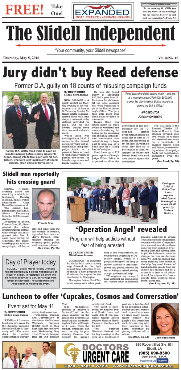 May 5, 2016 front page.