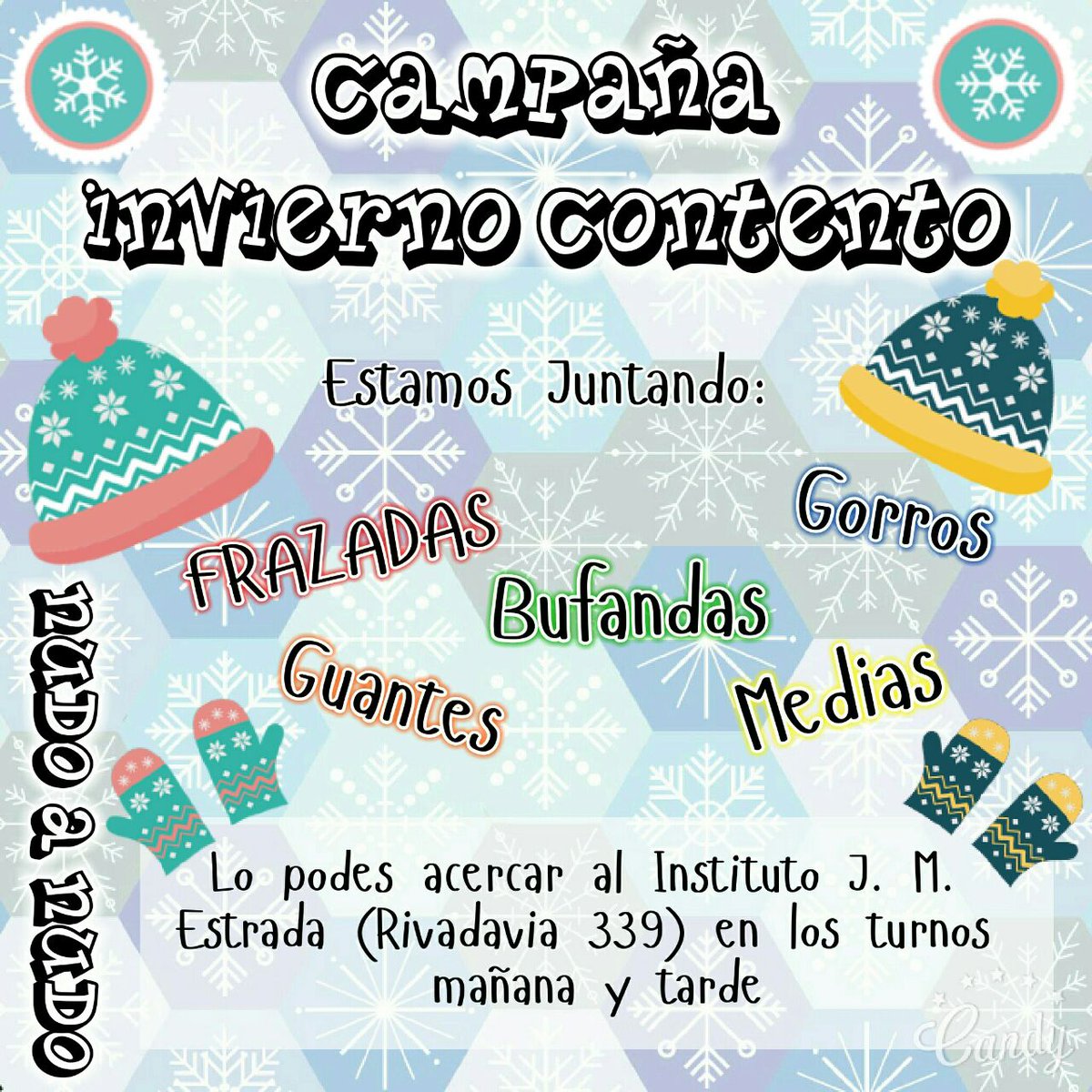 _NUDOANUDO's tweet photo. A prepararse para el invierno! ❄⛄💧 También podes acercar tu donación a Falucho 251 los domingos de 9:30 a 13hs. RT https://t.co/yyMSkx9DxM