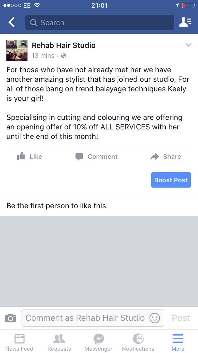 RehabHairStudio's tweet photo. Opening offer for our new top stylist Keely! Spaces will be limited guys! ✂️ https://t.co/l0wnefCRZd
