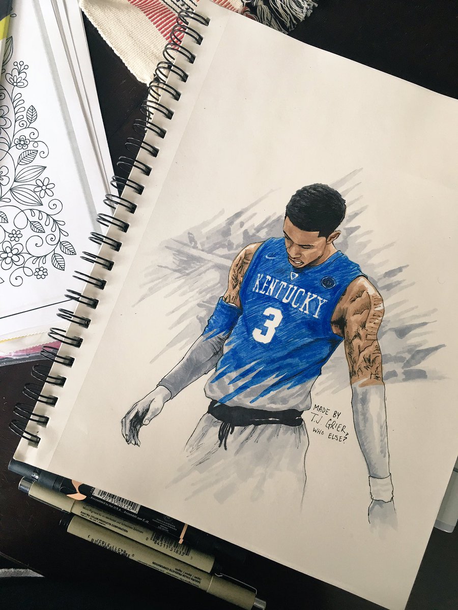 tjgrierwhoelse's tweet image. The boy, Tyler Ulis 🏀 x🖋  had to draw one of my favorite college hoops players to watch all-time 🙏🏽