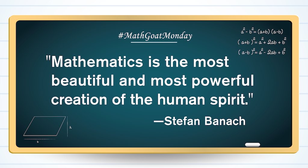 math_goat's tweet photo. It's #MathGoatMonday! #MondayMotivation #CollegeMyWay #Quotes https://t.co/LroylO4W6G