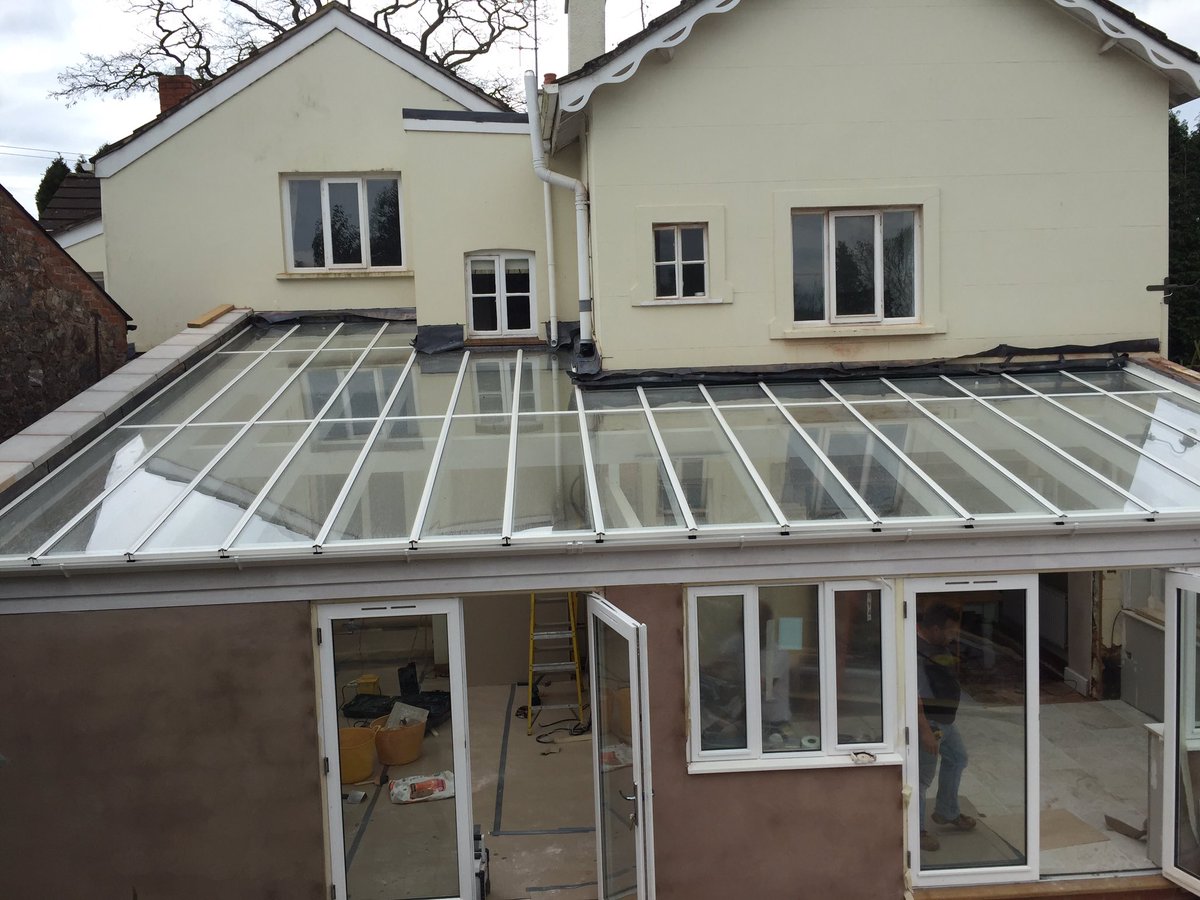1Glassworks's tweet photo. New glass roof finished today. #glassroof #toughenedglass. #powdercoatedaluminium. #latestregs https://t.co/Pag6CeEjZ7