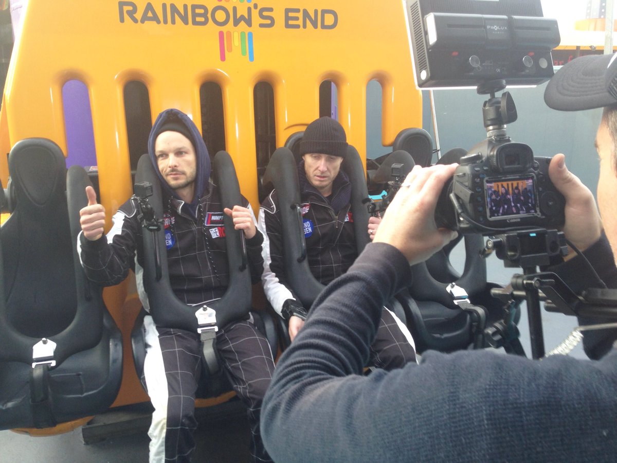JonoAndBen's tweet image. Definitely seen Jono looking better... #fearfall #5minbreak #30HourBumperCarRecord