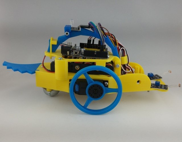 pinshape's tweet image. Check out @makitpro's open source #3dprintable robot! Free @Pinshape bit.ly/1QWJxTS  #3dprinting #3drobot