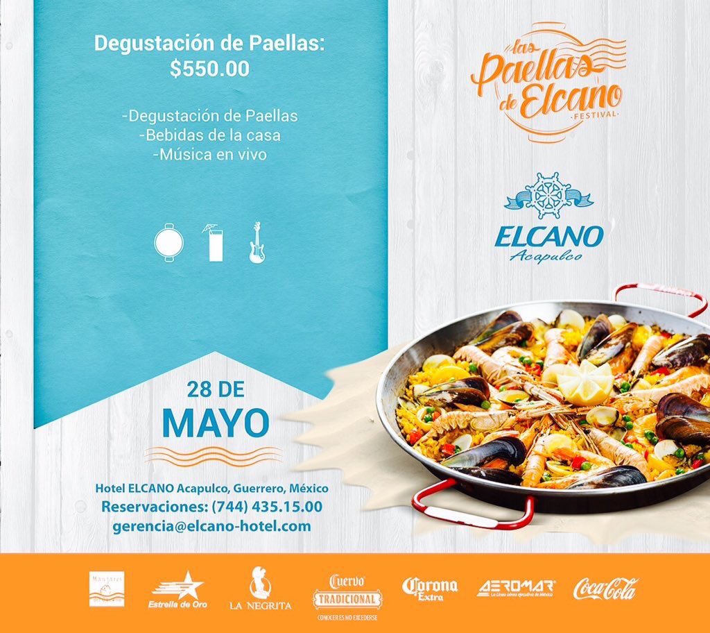 MxAcapulco's tweet photo. #DóndeIr Sol, paella y mar este 28 de mayo en Las Paellas de @hotelelcano https://t.co/Yff3dJXTId