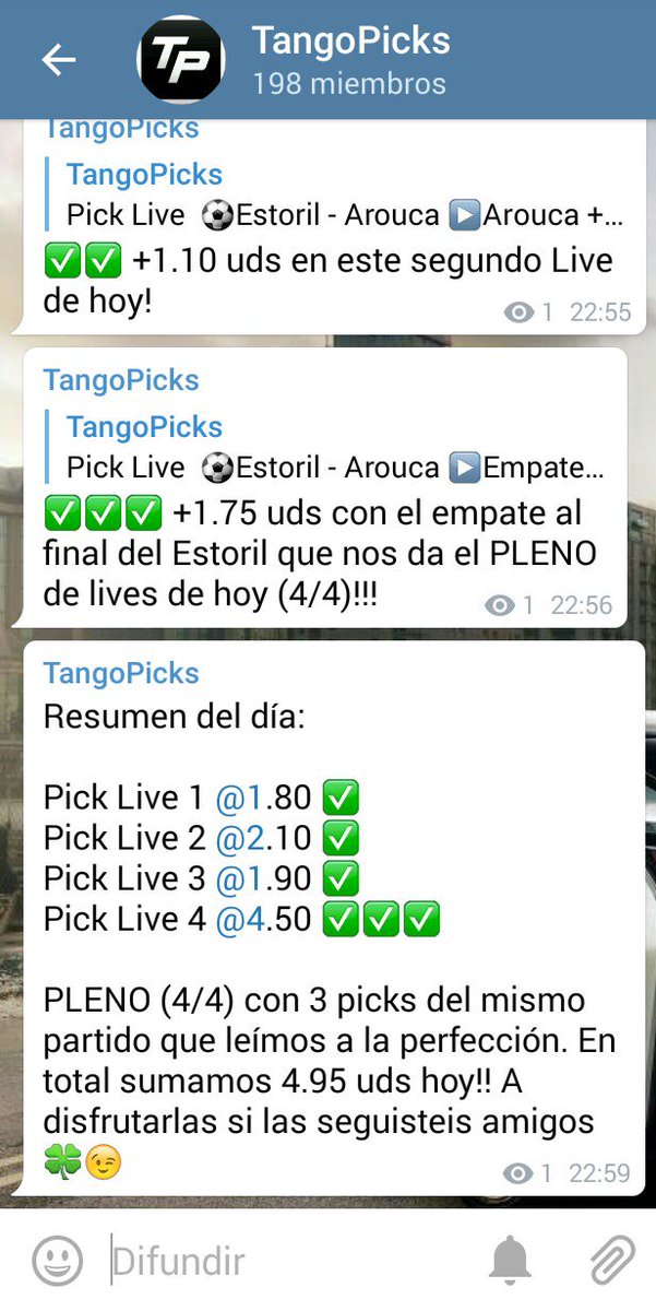 TipsTango's tweet image. PLENO (4/4) Lives en el canal incluyendo una @4.50 ✅✅✅✅✅✅ 

Lectura perfecta del partido! 💪

telegram.me/TangoPicks