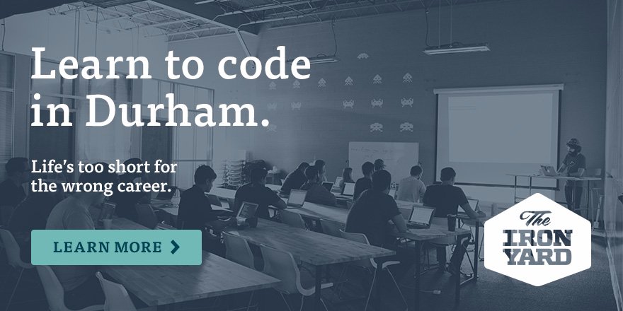 TheIronYard's tweet photo. Life's too short for the wrong career. Learn to code in Durham. Find out how. https://t.co/jW4l6EeLPX https://t.co/lFxZEO2ydO
