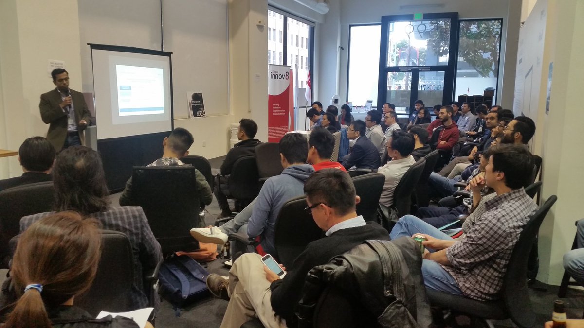 Block71SF's tweet photo. Full house at Singapore Tech Demo Day #block71sf @NUSingapore @iipl @singtelinnov8 #SPRINGSingapore https://t.co/T1tGHCgWE6