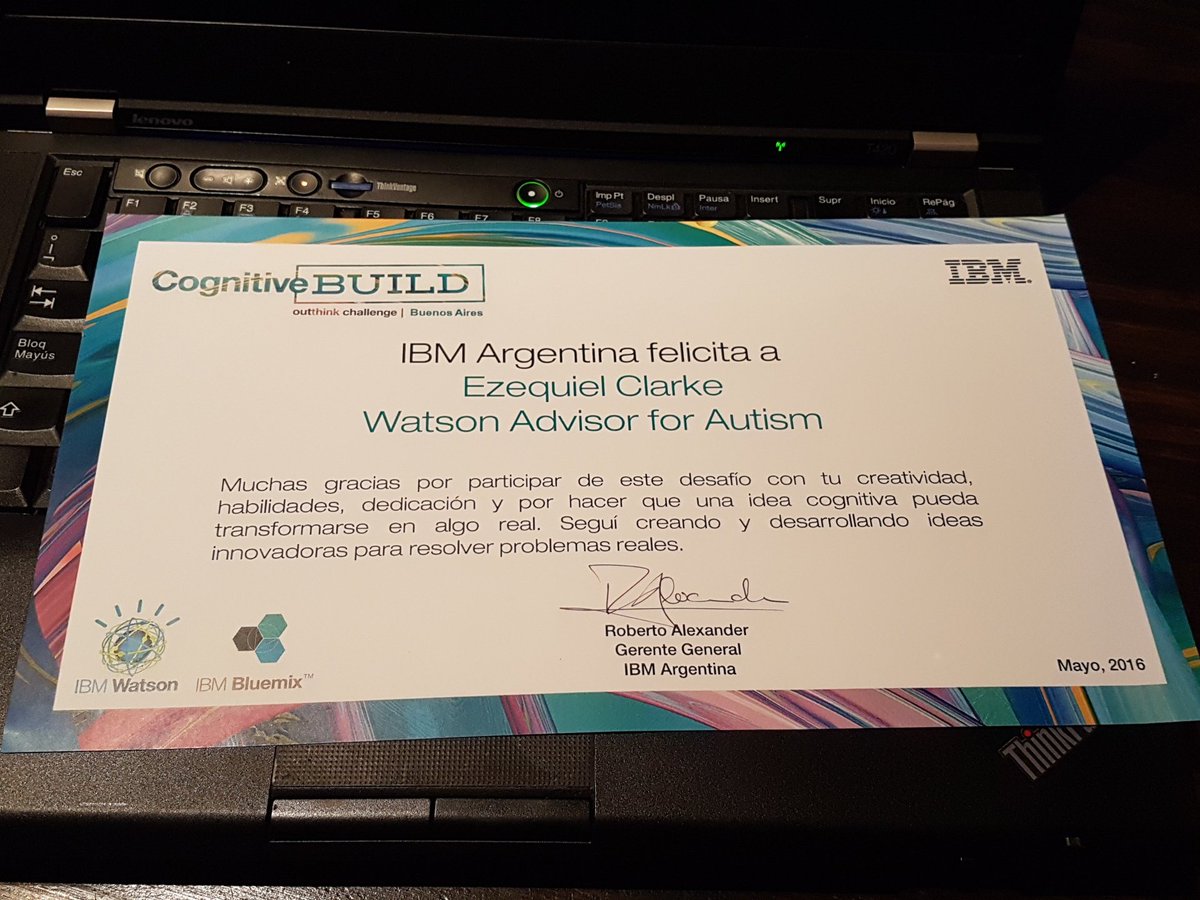 ClarkeEzequiel's tweet photo. Cognitive Outthink Challenge | Buenos Aires #CognitiveBuildArg finalists https://t.co/RcXfo2IN0i