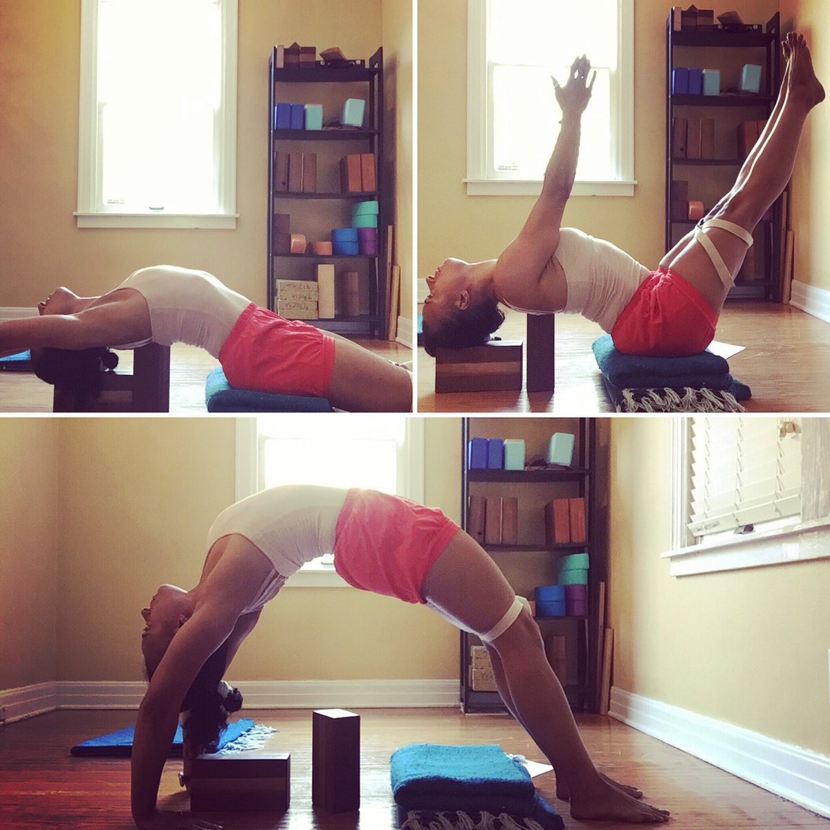 _iysp's tweet photo. Today's practice. Dem pants tho. #experiment #experience #iyengaryoga #HowDoYouPractice ? https://t.co/WHMdGXGX5p