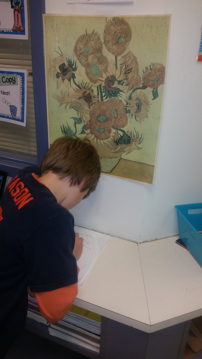 erdelyr's tweet photo. Art integration; how could paintings by Van Gogh relate to a movie? #crftmeadowsAACPS #aacpsawesome https://t.co/vQLWOZ5Ps9