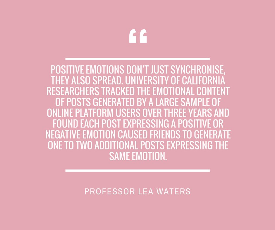 UOMWellbeingSci's tweet photo. Professor Lea Waters - 'The Essay: How a positive ripple can shape our lives'.  See, https://t.co/cRLoP4ia1z https://t.co/nntn5NOM8t