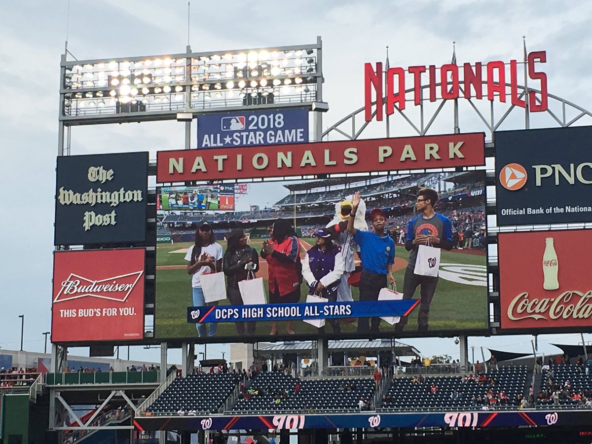 dcpublicschools's tweet photo. Thanks @Nationals for celebrating our All-Star students! #DCPSNight #DCPSRising https://t.co/fvMBVnLezX