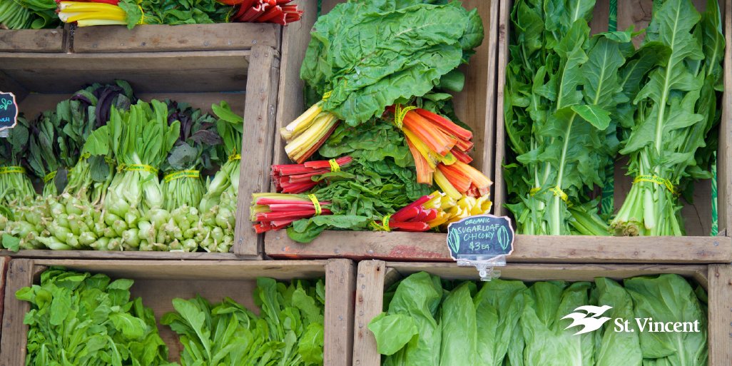 StVincentIN's tweet image. It's salad season. Hit up the farmer's market for fresh, local produce. #taketime4u