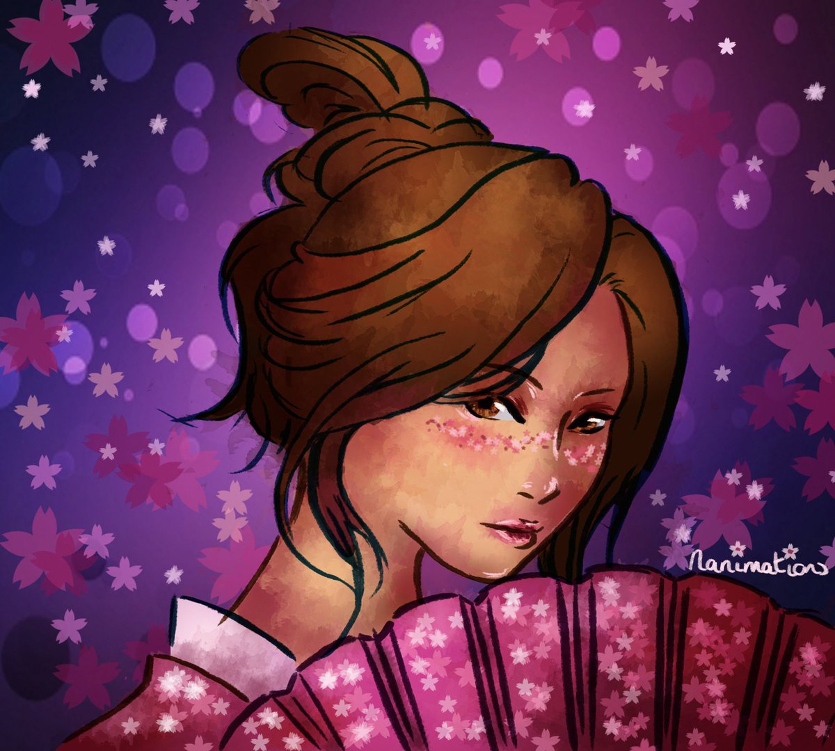 NWebster93's tweet photo. I went to Japan again and came back with so much inspiration! #drawing #kimono #sakura #japanesegirl https://t.co/iAUK86Tk2v