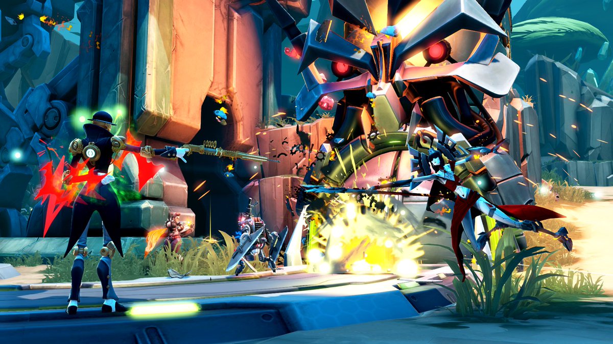 Battleborn's tweet image. #Battleborn debuts at # 1 on UK sales chart! 2kgam.es/BBUKChart Grab your friends, choose your badass &amp;amp; battle!