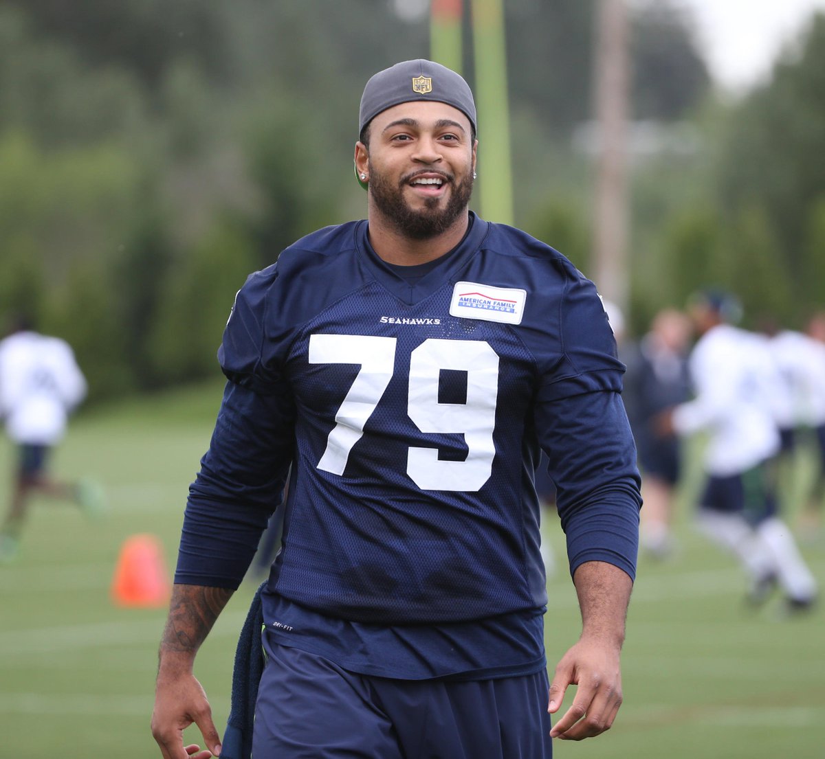 Nathan_12thMan's tweet photo. Look at that handsome SOB! Who's the best looking LT in the NFL? That's right; @Garry_Gilliam #RR #TwoRs https://t.co/Ej0pkZHX0h