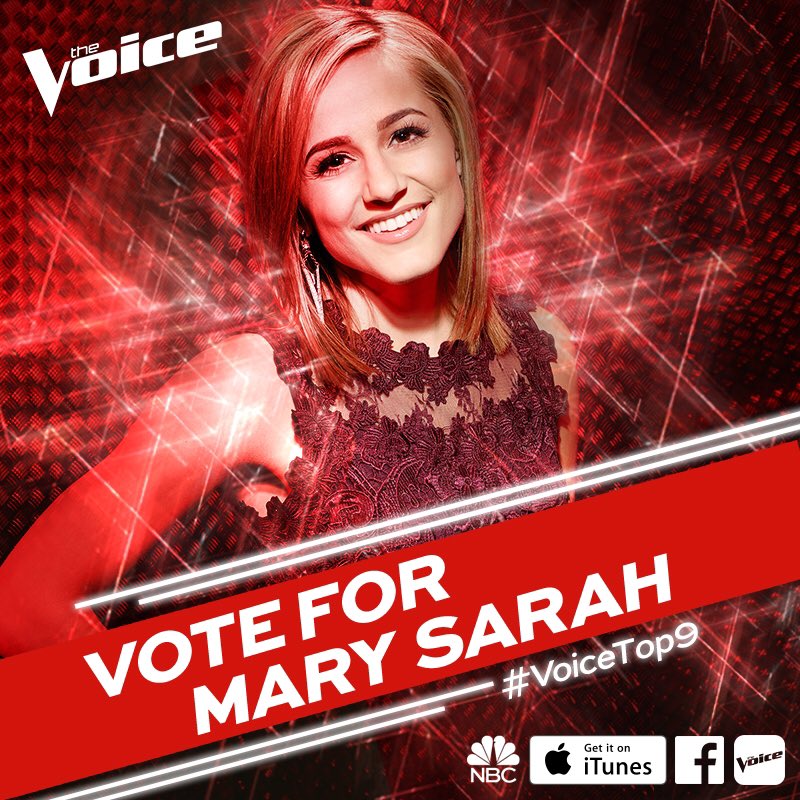 MarySarahMusic's tweet photo. Don't forget, voting is now open on the APP so if you enjoyed my performance, go vote now!!!❤️❤️ I love you all!! https://t.co/jefnjCETAL