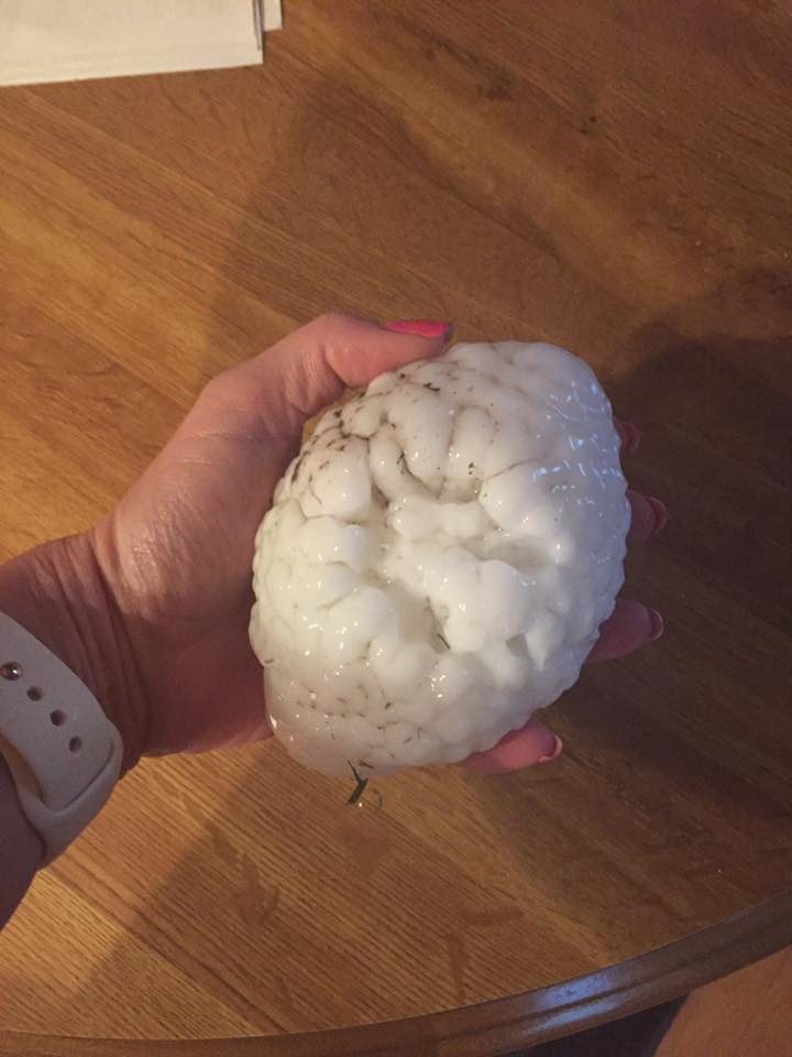 Mark Tarello on Twitter "WOW! Softball size hail this afternoon in