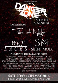 Saturday: Dangerzone! #livemusic #altrock from <a href="/WETLACES/">Wet Laces</a> &amp; Silent Mode; DJs til late! £2 adv wegottickets.com/event/361123