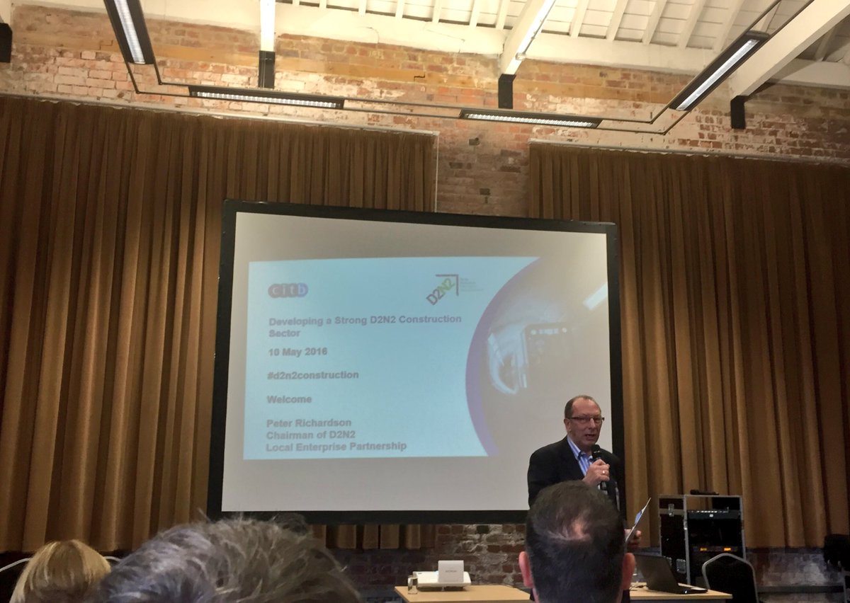 LeeSmithArch's tweet photo. Back my favourite project @RoundhouseDerby this morning for a seminar on the construction sector #D2N2Construction https://t.co/1uJcCCQHYP