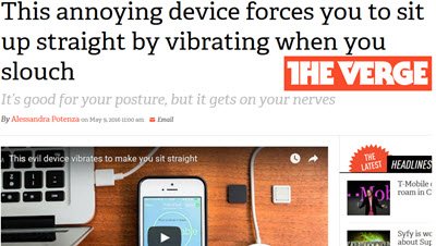 MedGizmo's tweet image. #device forces you to sit up straight goo.gl/2LMAL2 #lumobodytech #HealthTech #technews #wearabletech