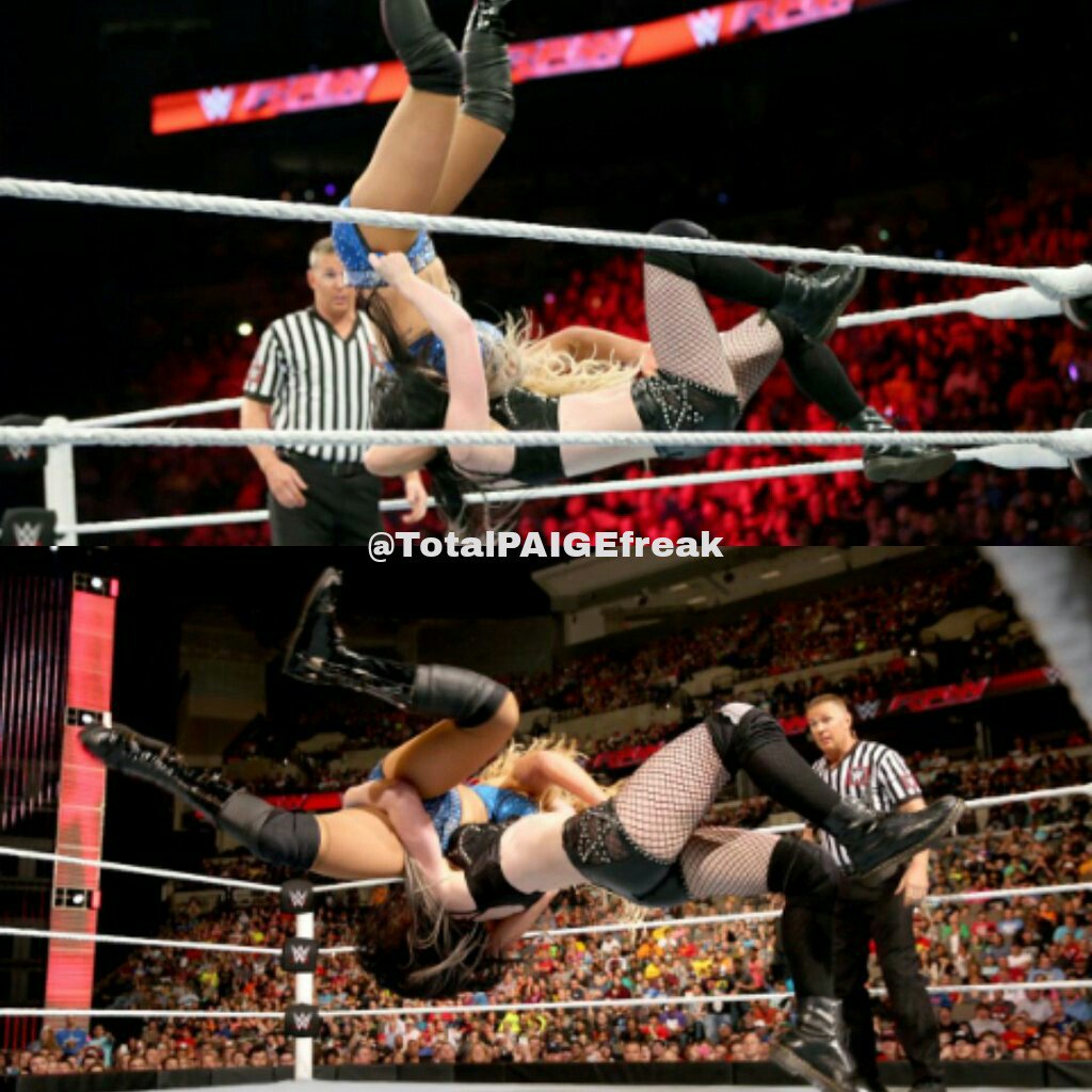 TotalHBombFreak's tweet image. @RealPaigeWWE WOW..These pics look so cool👌💯..That is some Matrix stuff right there..#Superplex..#FallawaySlam #RAW