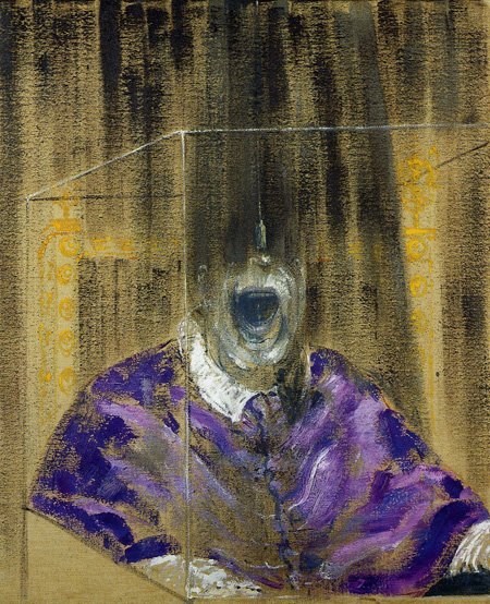 PlanetQuinn's tweet photo. Chagall on one shoulder. Francis Bacon on the other. Whispering. #ArtMemory #StatesOfBeing #SecretDesires #Gnosis https://t.co/ot0gYCyyoN