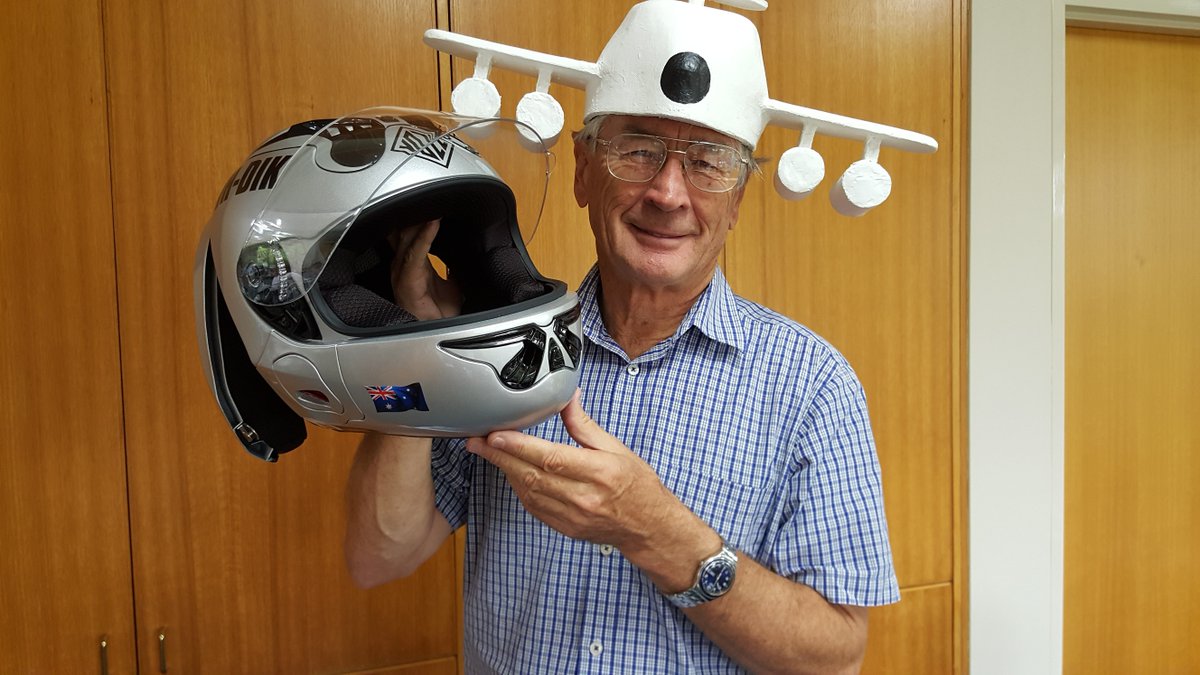 It was great catching up with #DickSmith the other week.  Check out his helmet!