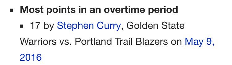 This happened less than 3 minutes ago and it's already on Wikipedia. #StephCurry #GoldenStateWarriors