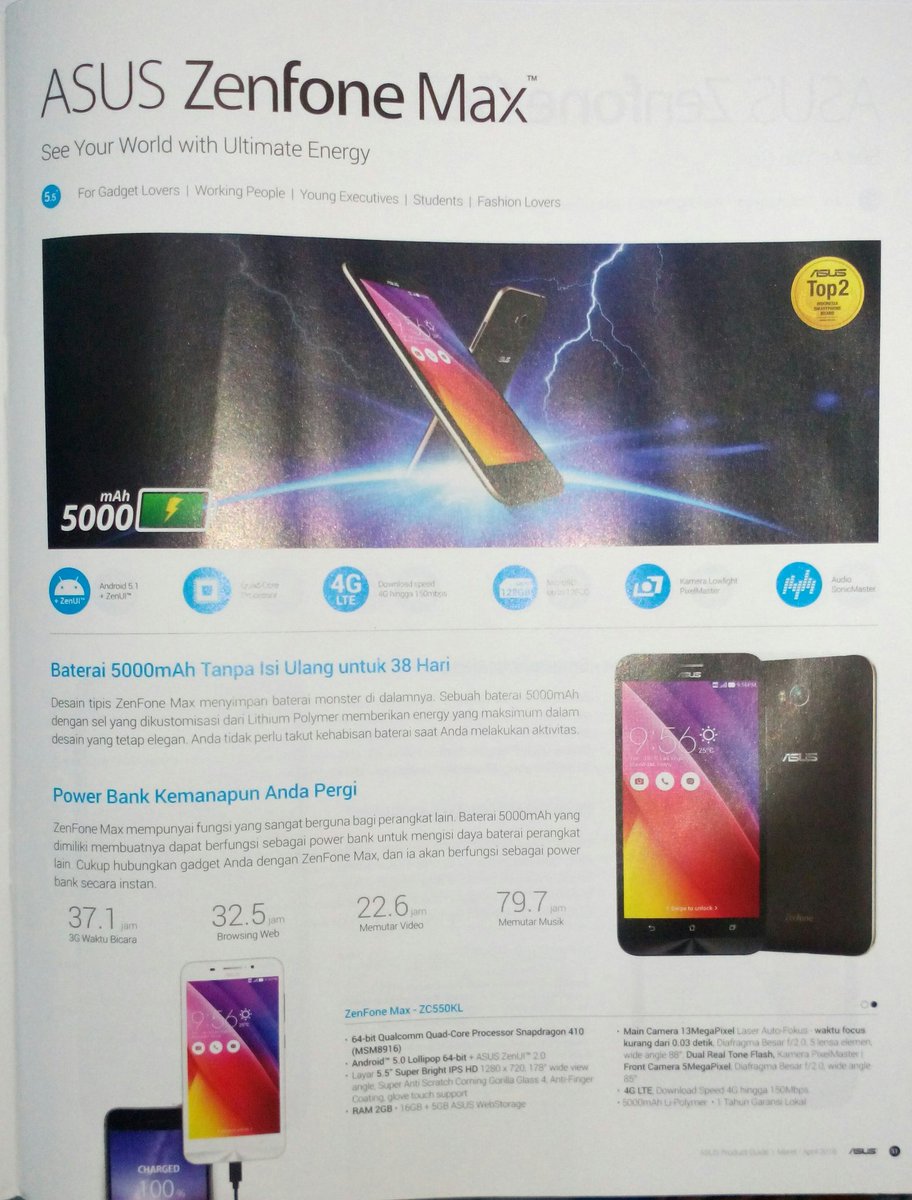 AsusMegarich's tweet photo. Zenfone max baterai 5000 mAh https://t.co/pLm682SkCu