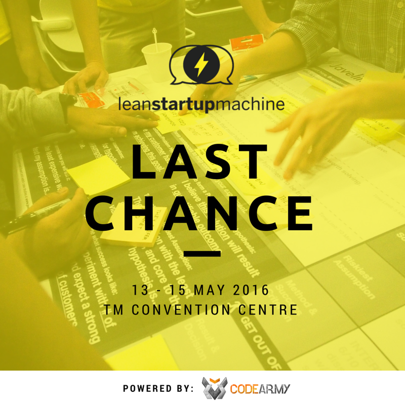 mybumpmedia's tweet photo. Build a #LeanStartup at #LeanKL this 13-15 May! Tickets here: https://t.co/28UBGmWPQA Promo code: lsmbump https://t.co/TiyPKwy55K