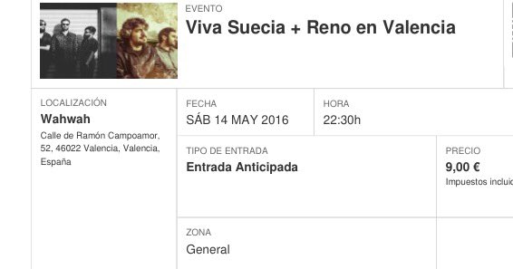 <a href="/VivaSuecia/">Viva Suecia</a> <a href="/RenoMusica/">Reno Música</a> con muchísimas ganas de veros por primera vez!!