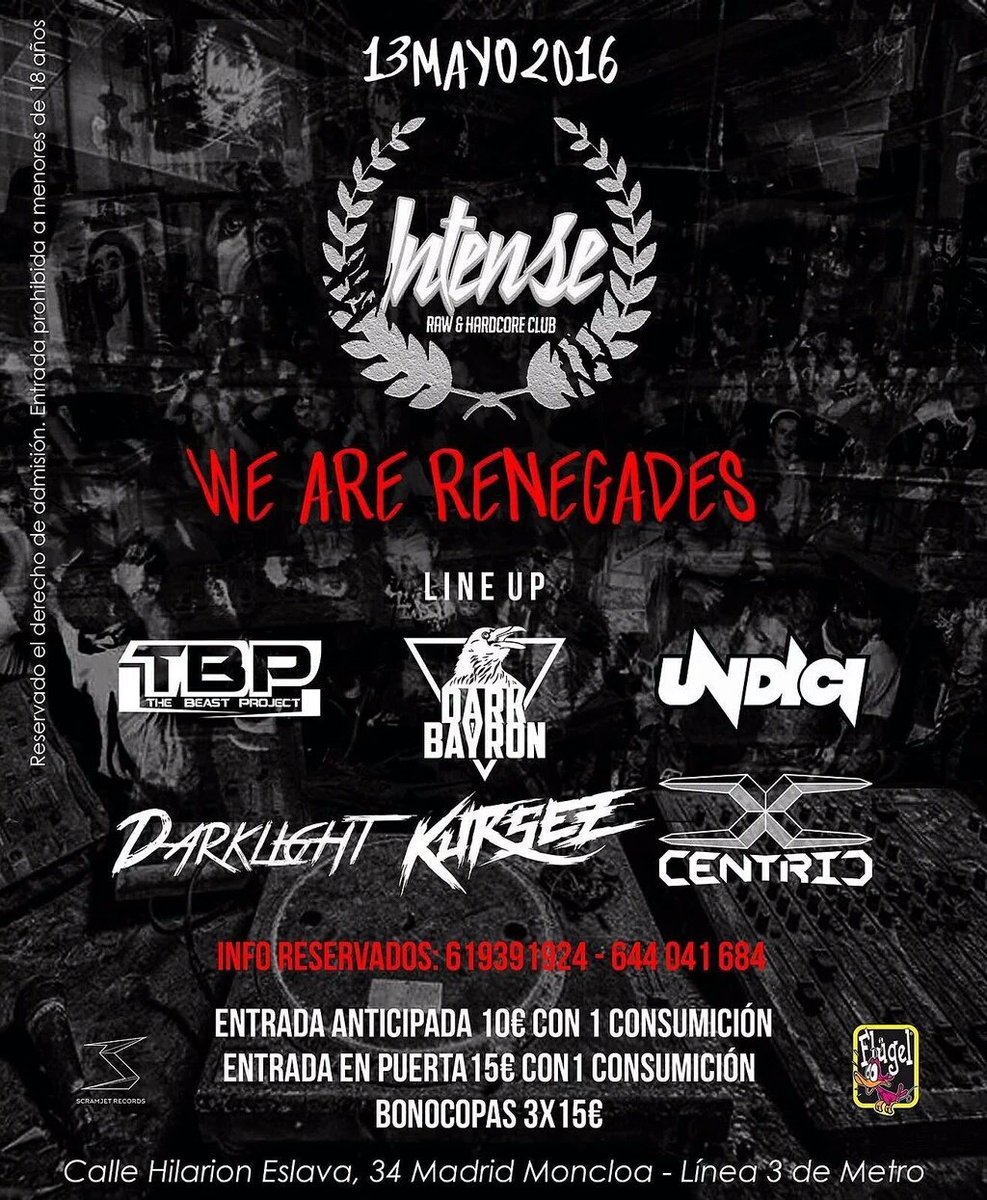 Viernes 13.
<a href="/IntenseClubHard/">XCLUSIVE INTENSE</a> con <a href="/TheBeastProject/">The Beast Project</a> <a href="/DarkBayron/">Dark_bayron</a> <a href="/djundici/">Mike Undici</a> <a href="/DarklightSPA/">D▲RKLIGHT</a> <a href="/Kursez/">Kursez</a> y mas.
#HardStyle