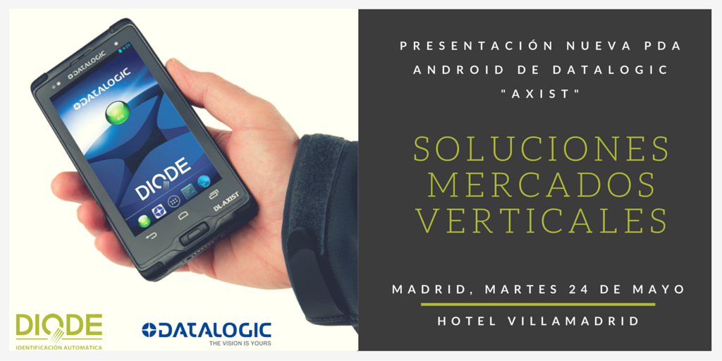 DIODE_IA's tweet photo. ¿Quieres conocer la nueva PDA #AXIST de @DatalogicADC ? Te esperamos el 24 de mayo https://t.co/MsotSEKdrb https://t.co/3UYAzeIsHQ