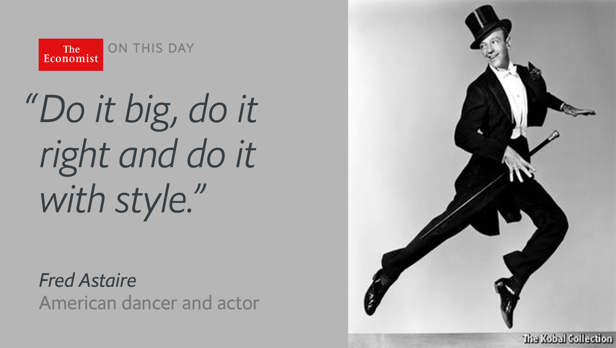 EconCulture's tweet photo. "The most inventive, the most elegant dancer": Fred Astaire was born #onthisday 1889 https://t.co/lzWA7GlFpV https://t.co/qHWSm4Sy2d
