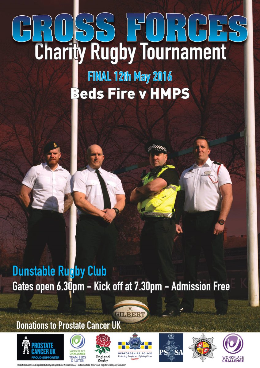 BeActiveBeds's tweet photo. #luton support our FREE charity #rugby final this Thurs @BedsFire v HMPS @dunstablians Rugby Club KO 7.30 BBQ &amp; Bar https://t.co/xcRKwJWaVE