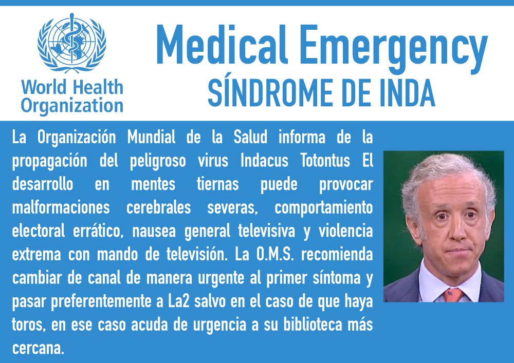 RadioBadajoz's tweet photo. @sextanoticias #fake Alerta contra el Sindrome Inda¡¡ https://t.co/smBfu7JfjT