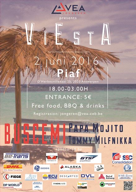 YoungFORWARDBe's tweet photo. VEA jongeren presents “ViEstA” op 2/6 ... dé after work party van 2016! Meer info: https://t.co/NtroKYjWga @VEACEB https://t.co/m8uLpD4jCr