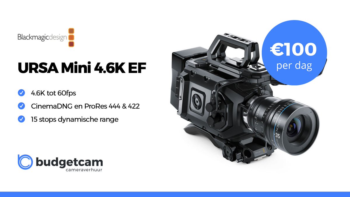 Heb jij hem al geprobeerd? De #URSA #mini 4.6K met maar liefst 15 stops dynamisch bereik: budgetcam.nl/product/blackm…